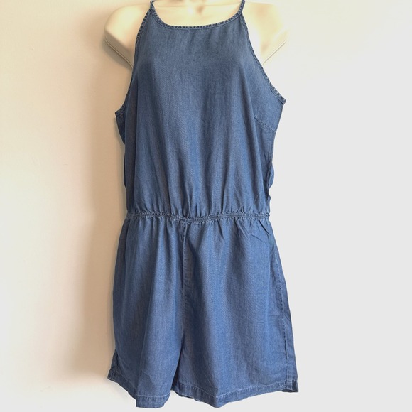 Ci Sono Pants - NWT Ci Sono Denim Blue Sleeveless Romper L Summer Outdoors Festival Boho Casual